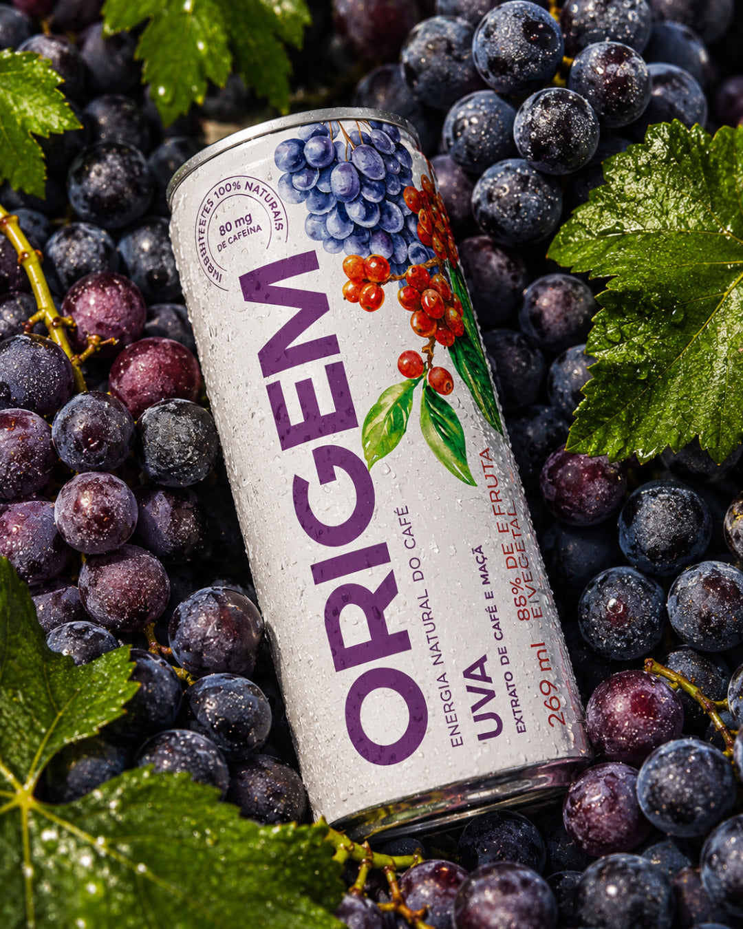 ORIGEM Uva sobre uvas frescas