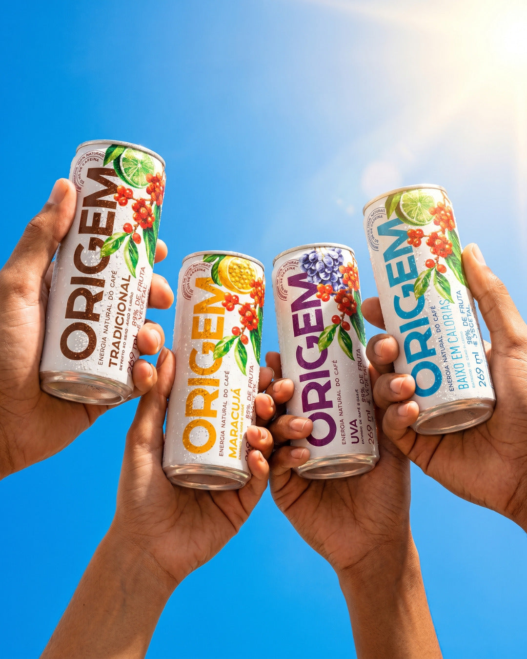 Família ORIGEM — 4 sabores ao sol